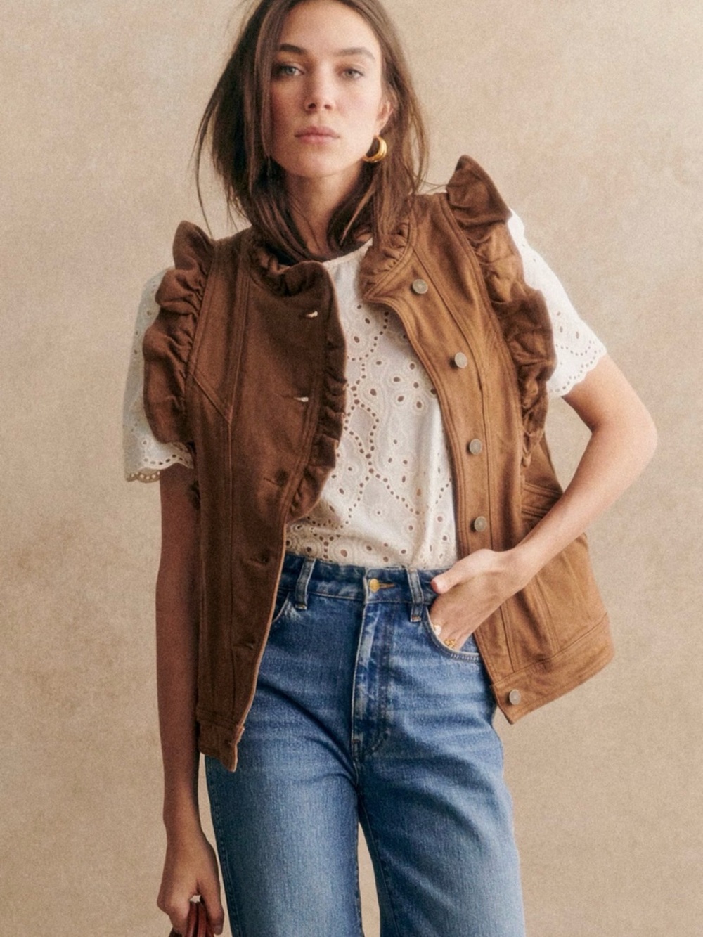 Sezane Faye Jacket Coffee - Size XS